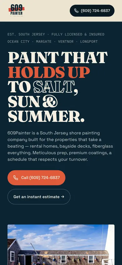 609 Painter on a phone.