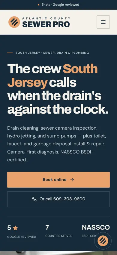 Sewer Pro on a phone.
