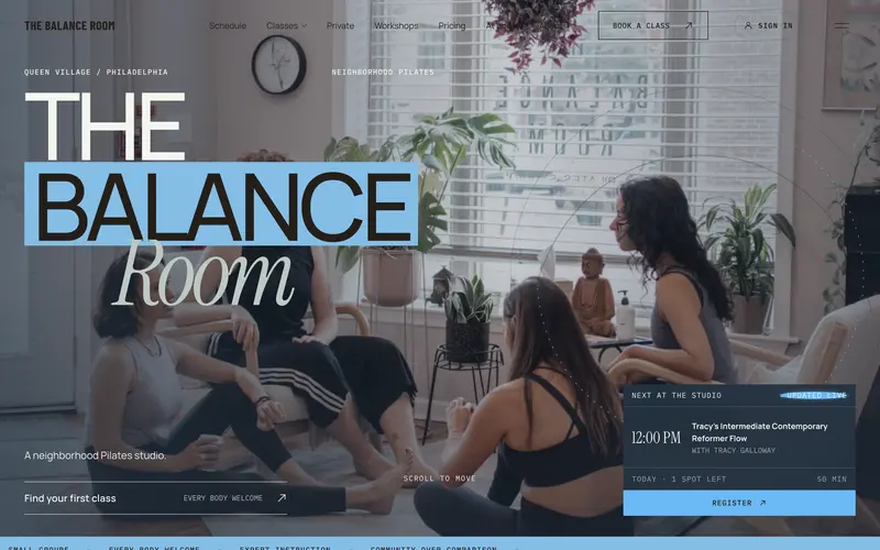 The Balance Room on a desktop screen.
