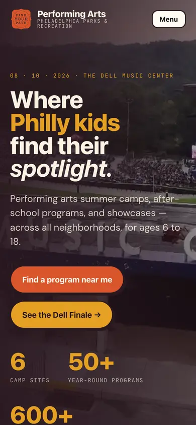 Philly Performs on a phone.